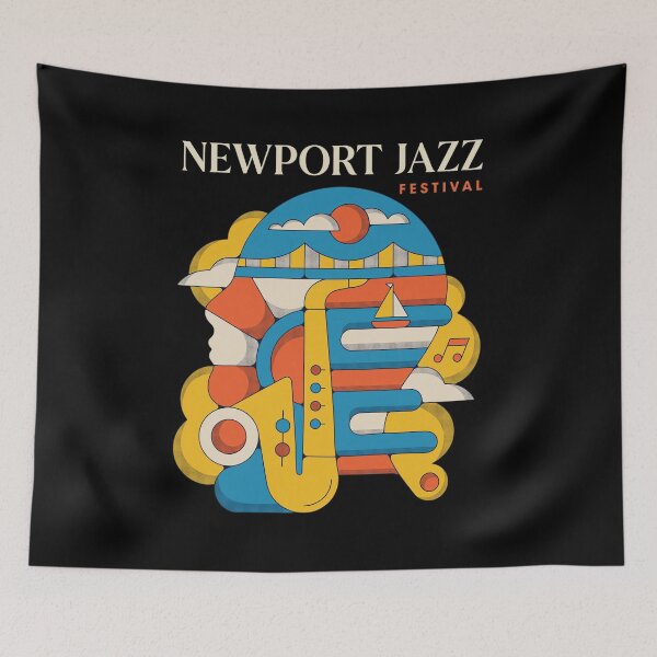 Item preview, Newport Jazz Festival Abstract Saxophone Art designed and sold by CordiaBergnaum.