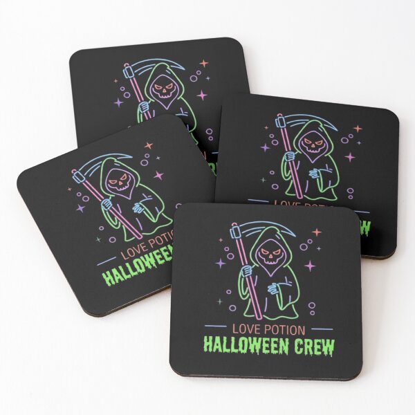 Item preview, Love Potion Halloween Crew Neon Spooky Vintage Cute Grim Reaper  designed and sold by PetalsPaws.