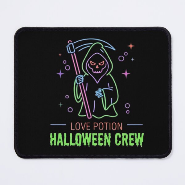 Item preview, Love Potion Halloween Crew Neon Spooky Vintage Cute Grim Reaper designed and sold by PetalsPaws.