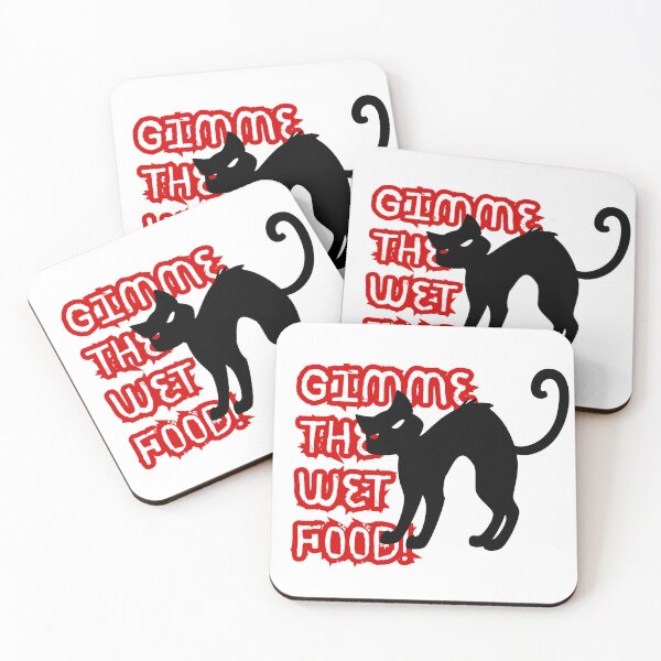 Item preview, Gimme The Wet Food Black Cat designed and sold by harryordinary.