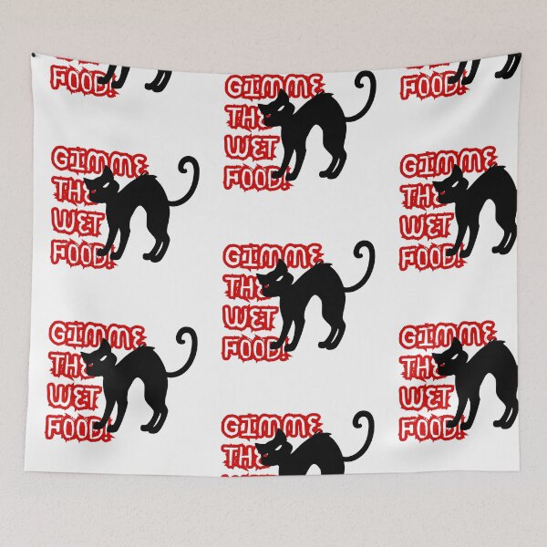 Item preview, Gimme The Wet Food Black Cat designed and sold by harryordinary.