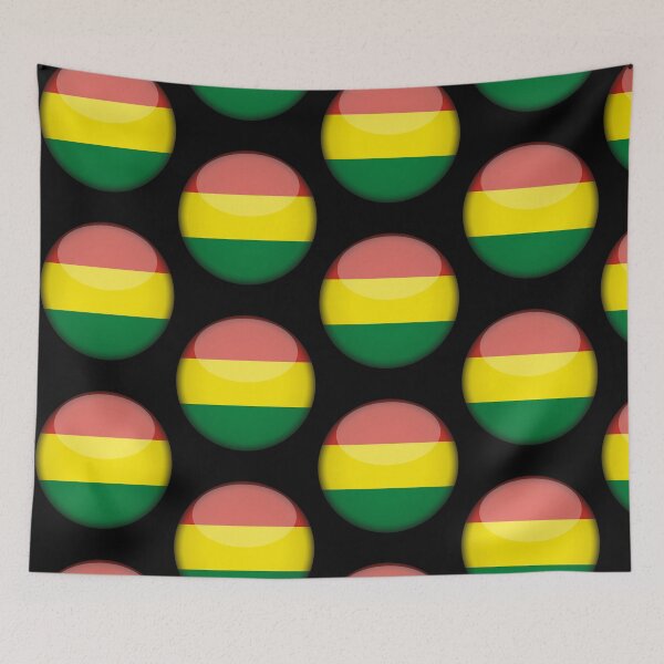 Item preview, Bolivian 3D Round Flag Statement Art for Supporters designed and sold by YAZ.