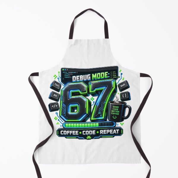 Item preview, Debug Mode 67 Coffee Code Repeat designed and sold by RØNI AI.
