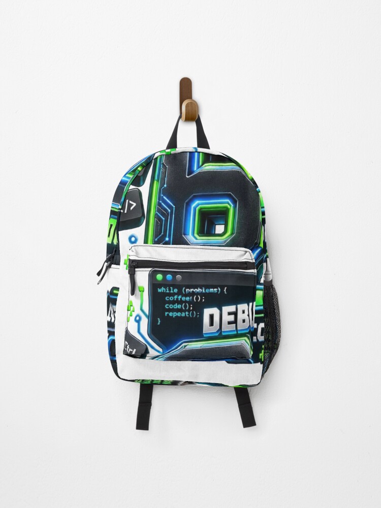 Thumbnail 1 of 3, Backpack, Debug Mode 67 Coffee Code Repeat designed and sold by Roniaishop.