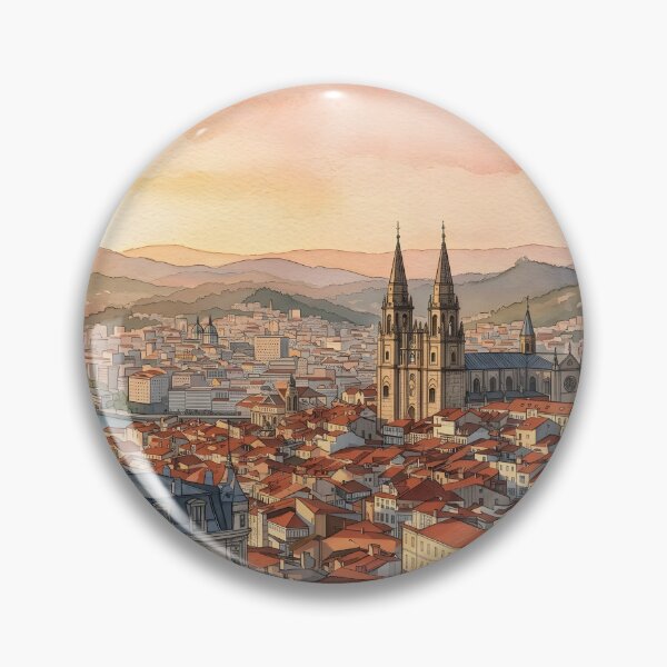 Item preview, Vigo Spain Travel Poster – Galicia City Skyline designed and sold by POSTERIOCREW.