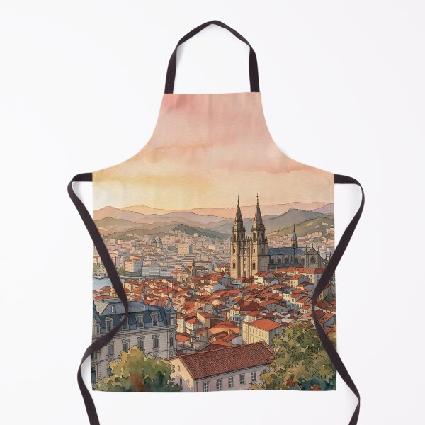 Item preview, Vigo Spain Travel Poster – Galicia City Skyline designed and sold by POSTERIOCREW.