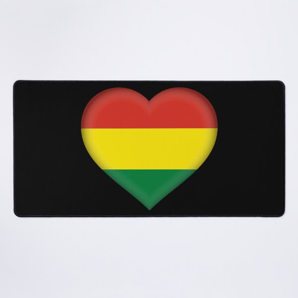 Item preview, Bolivian 3D Flag Heart National Symbol for Expat Style designed and sold by YAZ.