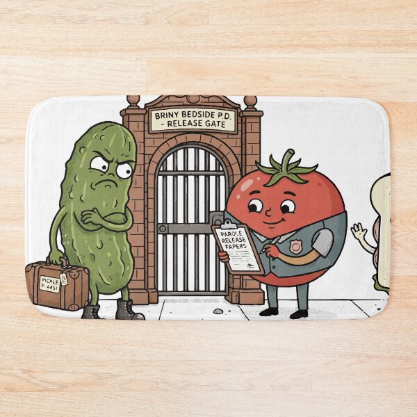 Item preview, Pickle on Parole Funny Pickle Food Pun designed and sold by Maria Garcia´s.