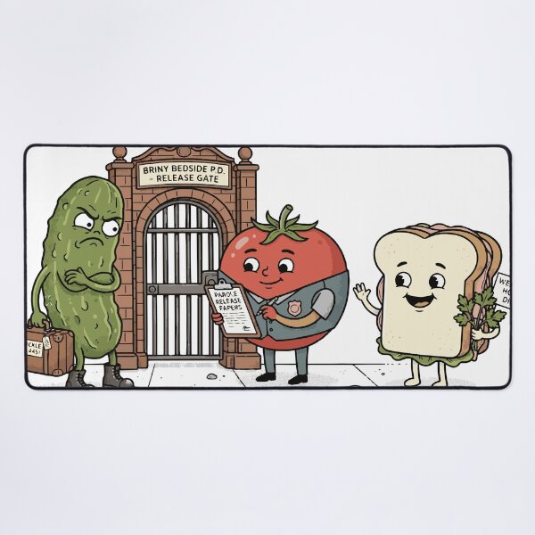 Item preview, Pickle on Parole Funny Pickle Food Pun designed and sold by Maria Garcia´s.