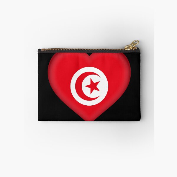 Item preview, Tunisian 3D Flag Heart National Symbol for Expat Style designed and sold by YAZ.