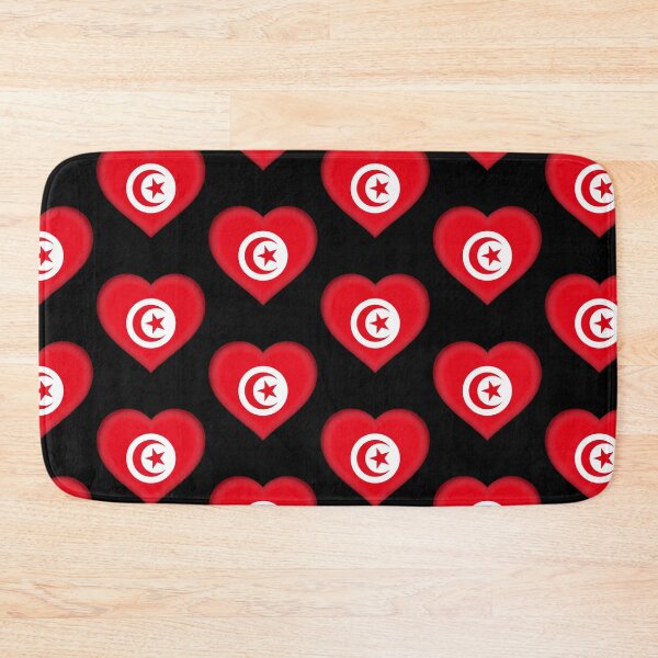 Item preview, Tunisian 3D Flag Heart National Symbol for Expat Style designed and sold by YAZ.