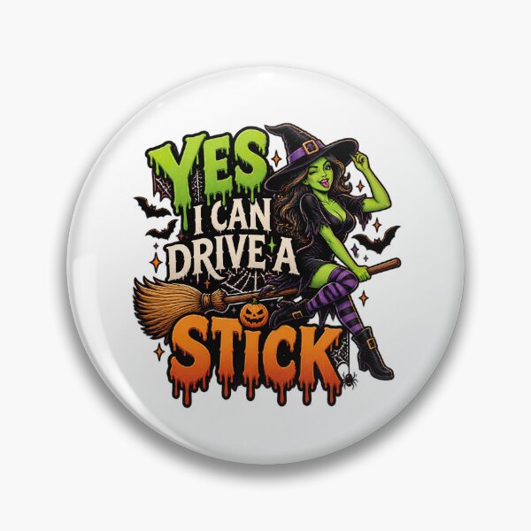 Item preview, Yes I Can Drive A Stick, Halloween Humor designed and sold by graphic-genie.