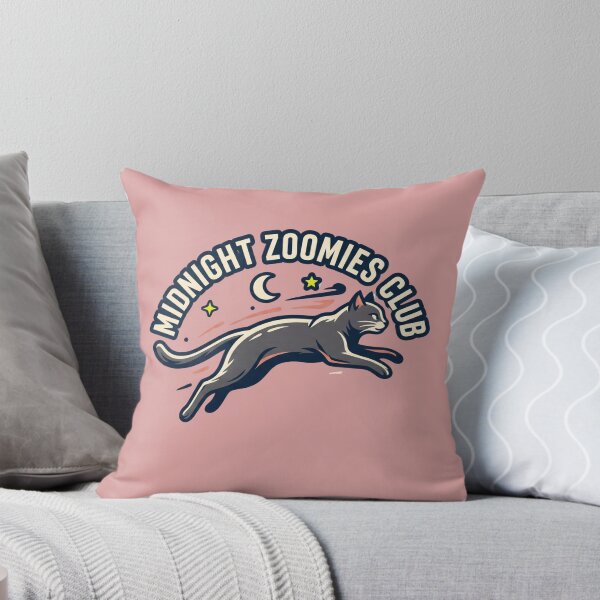 Item preview, A retro running cat emblem for the midnight zoomies club designed and sold by BiniClicks.