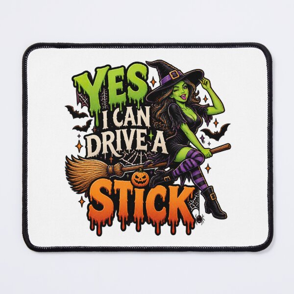 Item preview, Yes I Can Drive A Stick, Halloween Humor designed and sold by graphic-genie.