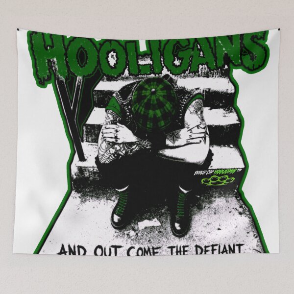 Item preview, Skally Cap Hooligans: And Out Come the Defiant (Rancid Tribute) T-Shirt designed and sold by Skally Cap Hooligans™.