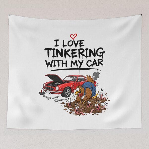 Item preview, I Love Tinkering With My Car Funny Rooster Mechanic designed and sold by Nela-&-Lena.