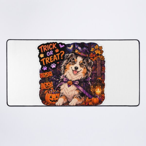 Item preview, Trick or Treat Witch Aussie Shepherd Design | Chaos Dogs Club Halloween designed and sold by DailyStruggleCo.