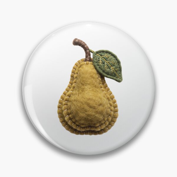 Item preview, Cozy Felt Pear with Leaf Handcrafted Fruit designed and sold by Mellow Doodle Co..