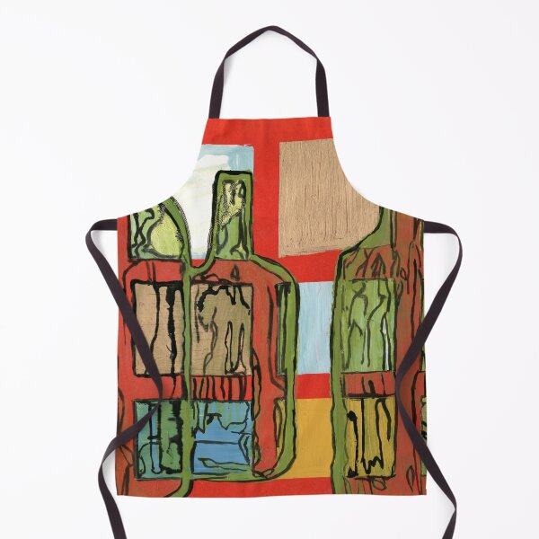 Item preview, Abstract Bottles Still Life Expressive Colorful Painting designed and sold by Dwaalhaas.com.