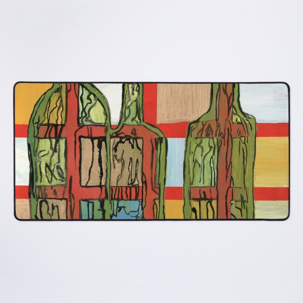 Item preview, Abstract Bottles Still Life Expressive Colorful Painting designed and sold by Dwaalhaas.com.
