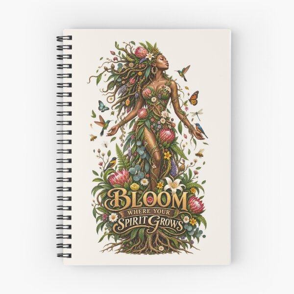 Item preview, Bloom Where Your Spirit Grows | Botanical Goddess Art | Mother Nature Illustration designed and sold by 'VARI'.