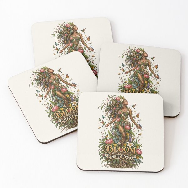 Item preview, Bloom Where Your Spirit Grows | Botanical Goddess Art | Mother Nature Illustration designed and sold by 'VARI'.