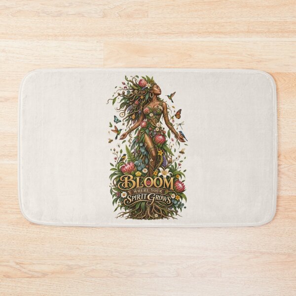 Item preview, Bloom Where Your Spirit Grows | Botanical Goddess Art | Mother Nature Illustration designed and sold by 'VARI'.