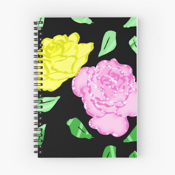 Item preview, Pink Yellow Roses Green Leaves Pattern designed and sold by MigWhimsy.