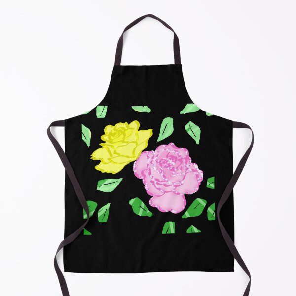 Item preview, Pink Yellow Roses Green Leaves Pattern designed and sold by MigWhimsy.