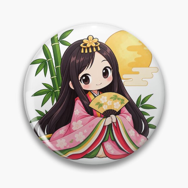 Item preview, Kaguya-hime – Japanese Moon Princess, Bamboo & Sakura designed and sold by Daihuku2525.