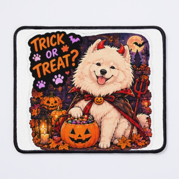 Item preview, Trick or Treat Devil Samoyed Design | Chaos Dogs Club Halloween Costume designed and sold by DailyStruggleCo.