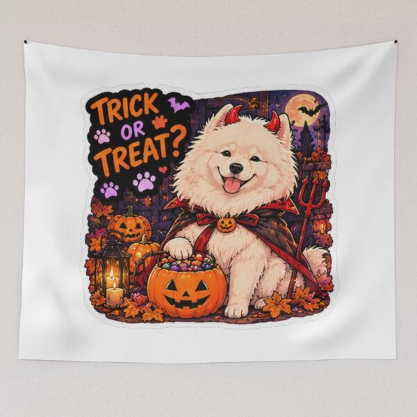 Item preview, Trick or Treat Devil Samoyed Design | Chaos Dogs Club Halloween Costume designed and sold by DailyStruggleCo.