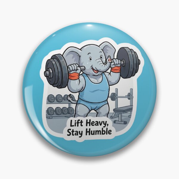 Item preview, Cute Elephant Weightlifter – Lift Heavy Stay Humble Gym Gift designed and sold by Isliath.
