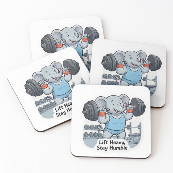 Item preview, Cute Elephant Weightlifter – Lift Heavy Stay Humble Gym Gift designed and sold by Isliath.
