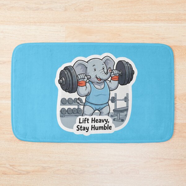 Item preview, Cute Elephant Weightlifter – Lift Heavy Stay Humble Gym Gift designed and sold by Isliath.