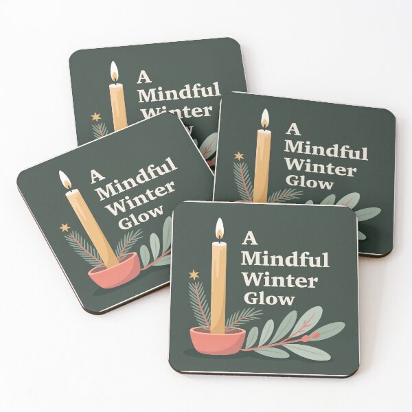 Item preview, Mindful Christmas Candle Botanical Winter Art designed and sold by TrendMorphic.
