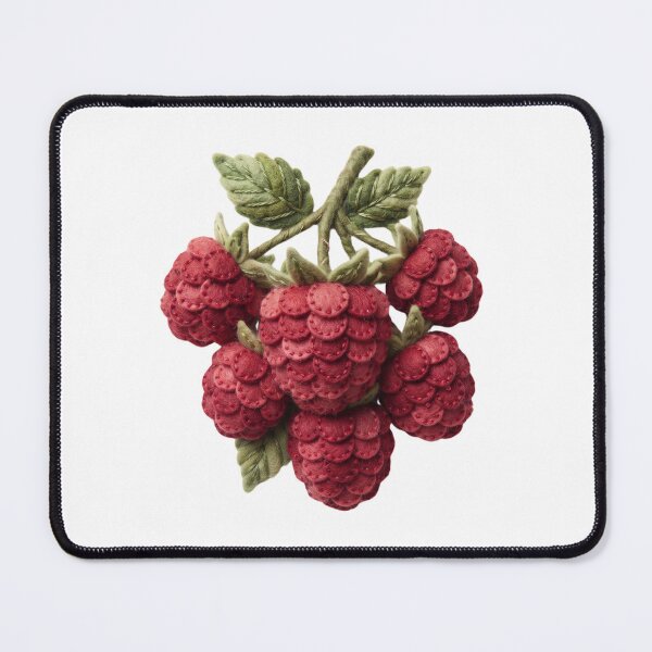 Item preview, Ripe Red Raspberries Cluster Stitch Art designed and sold by Mellow Doodle Co..