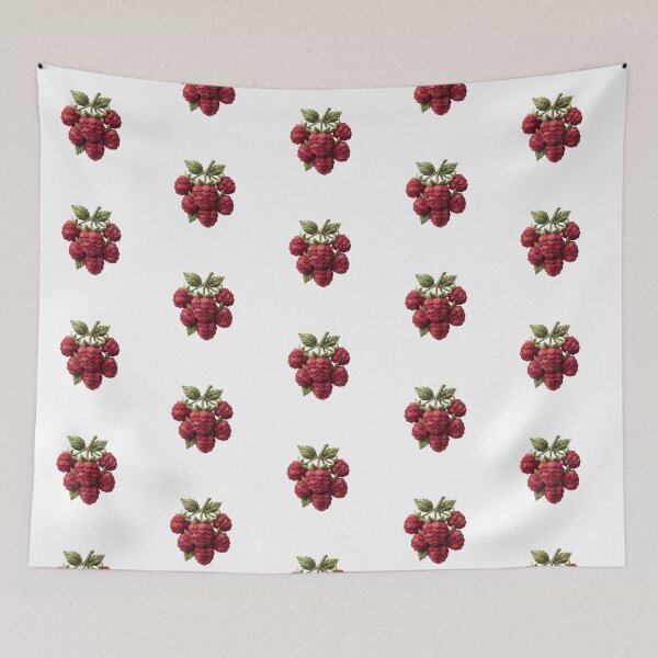 Item preview, Ripe Red Raspberries Cluster Stitch Art designed and sold by Mellow Doodle Co..