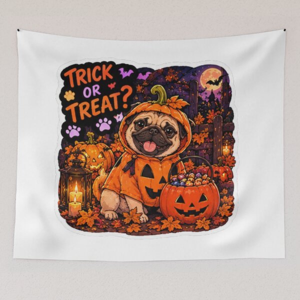 Item preview, Trick or Treat Pumpkin Pug Design | Chaos Dogs Club Halloween Costume designed and sold by DailyStruggleCo.