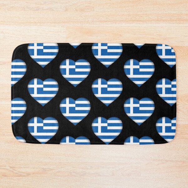 Item preview, Greek 3D Flag Heart National Symbol for Expat Style designed and sold by YAZ.