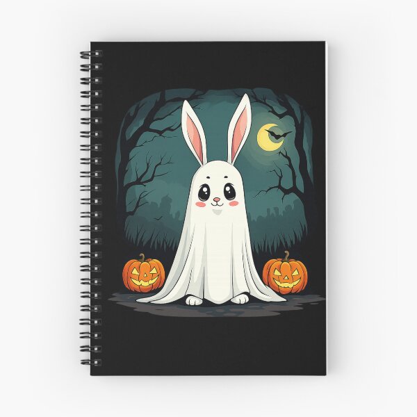 Item preview, Ghost Bunny Pumpkins Moonlit Forest designed and sold by DoArtITa.