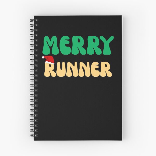 Item preview, Retro Merry Runner Christmas Running Marathon designed and sold by mumchaosdesigns.