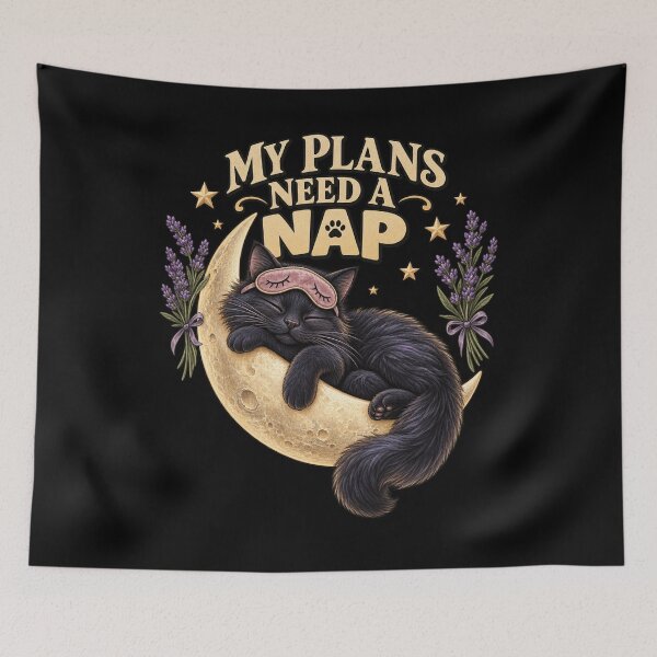 Item preview, My Plans Need A Nap Sleeping Cat designed and sold by Svenniibee.