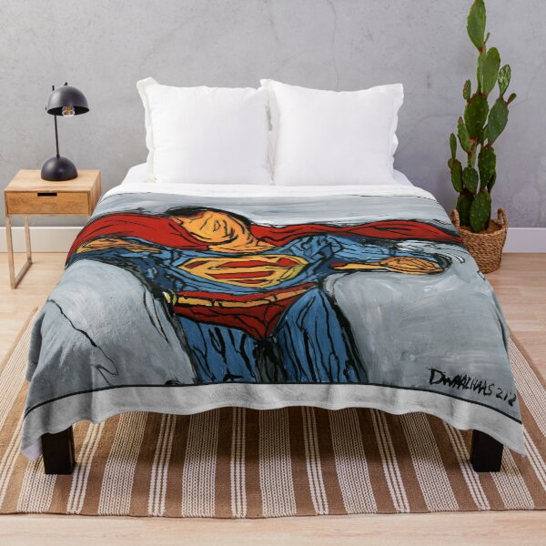 Item preview, Superman Flying Hero Expressive Pop Art Painting designed and sold by Dwaalhaas.com.