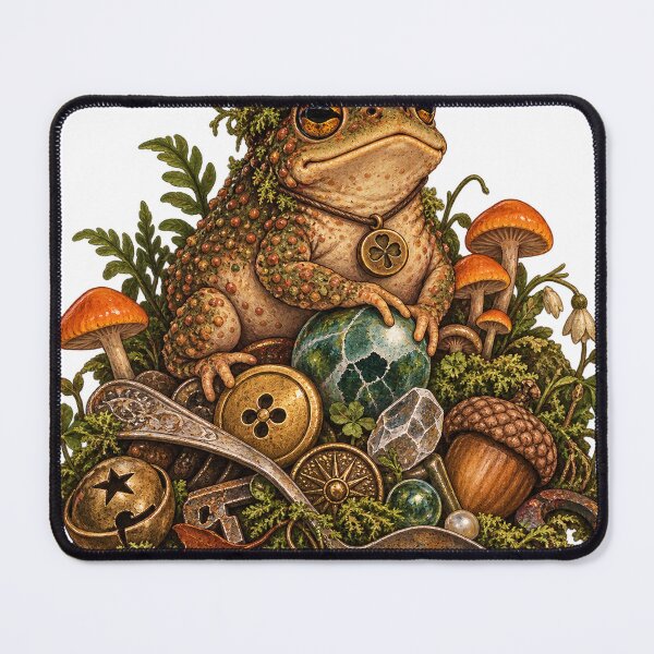 Item preview, Toad's Treasure Hoard — Goblincore Halloween Illustration designed and sold by Dark Energy.