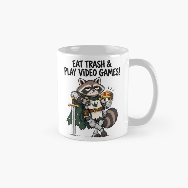 Item preview, Eat Trash Play Video Games Funny Raccoon Gamer designed and sold by ShirtWreck.