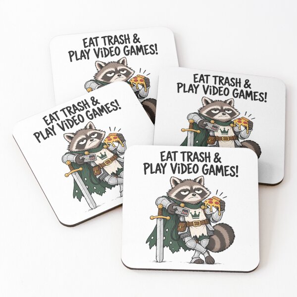 Item preview, Eat Trash Play Video Games Funny Raccoon Gamer designed and sold by ShirtWreck.