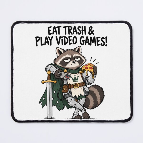 Item preview, Eat Trash Play Video Games Funny Raccoon Gamer designed and sold by ShirtWreck.