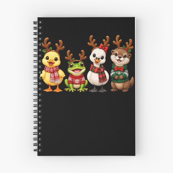 Item preview, Christmas Reindeer Duck Frog Otter Friends designed and sold by Svenniibee.