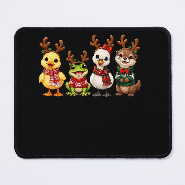 Item preview, Christmas Reindeer Duck Frog Otter Friends designed and sold by Svenniibee.
